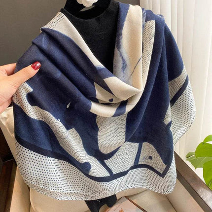 Women Spanish Silk Pashmina Floral Square Shawls - Mad Fly Essentials