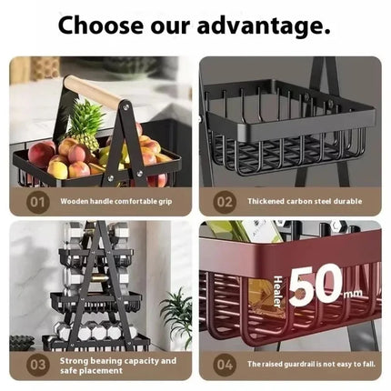 Kitchen Gadget Double Layer Fruit Organizer - Kitchen Gadget - Ootdty - Mad fly Essentials
