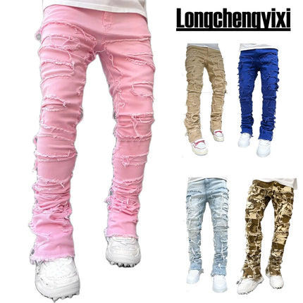 Jeans Men Straight Fit Stretch Casual Denim Pants - Jeans - Metaphor - Mad Fly Essentials