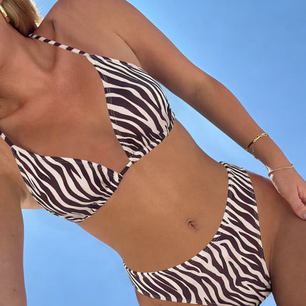 Bikini Set Women Zebra Stripes High Waist Bikini Set - Bikini Set - RUOTONGSEPT - Mad Fly Essentials