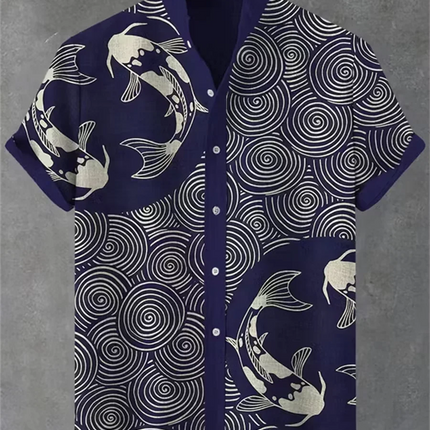 Hawaiian Shirt Men TIKI Red Octopus 3D Animal Shirt - Hawaiian Shirt - Wuiliy - Mad Fly Essentials