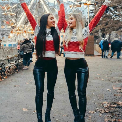 Women High Plus Skinny Leather Leggings - Mad Fly Essentials