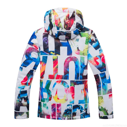 Jacket Women Pink Blue Marble Ski Outerwear - Jacket - Arctic Queen - Mad Fly Essentials