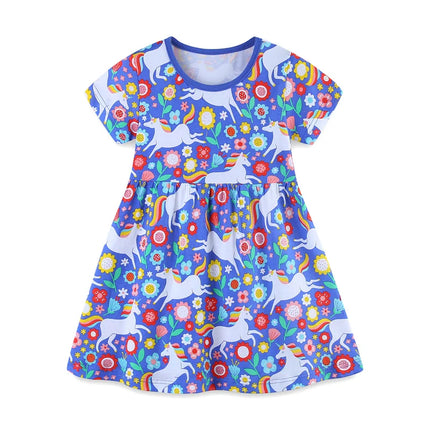 Baby Girl 2-7T Butterfly Unicorn Casual Frock Dress