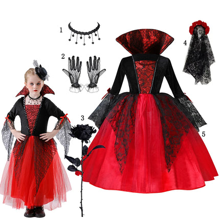 Costume Dress Girl Gothic Witch Halloween Costume - Costume Dress - 27kids - Mad Fly Essentials