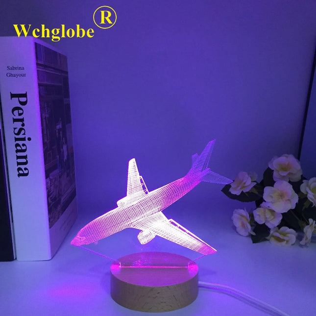 Airplane 3D USB LED Night Light