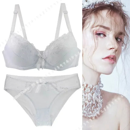 Lingerie Set Women Purple Pink Lace Thong Intimates Set - Lingerie Set - Ellolace - Mad Fly Essentials