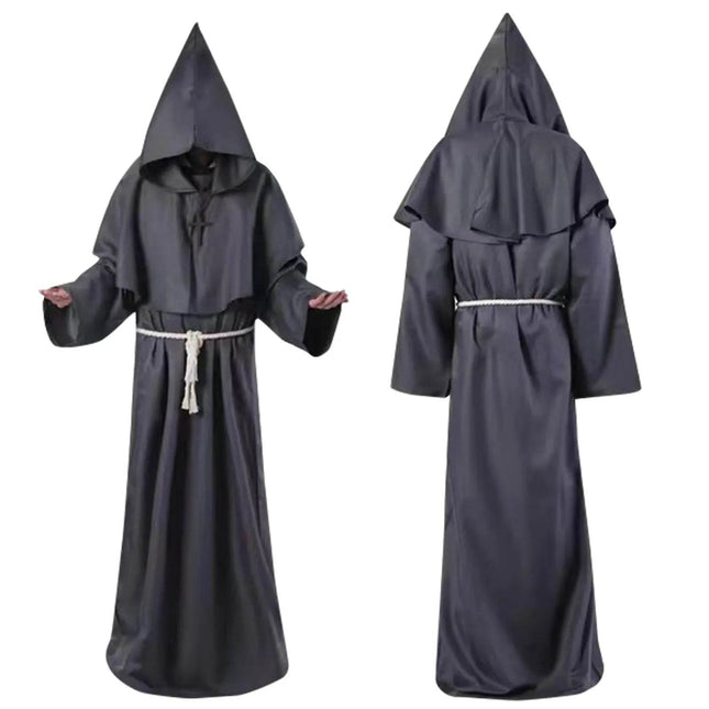 Medieval Monk Hooded Cape Men Costume Wear - Mad Fly Essentials