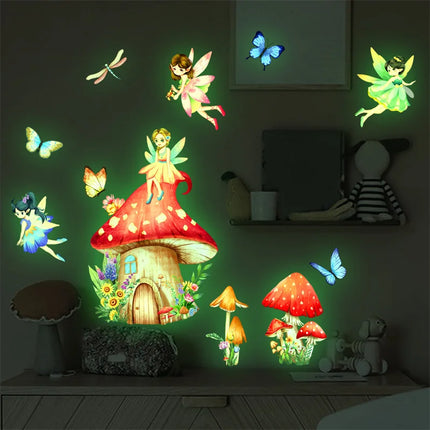 Luminous Mushroom Cartoon 3D Wall Sticker