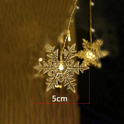 Christmas Decor Snowflake Window Curtain LED String Lights - Christmas Decor - ECCJ - Mad Fly Essentials