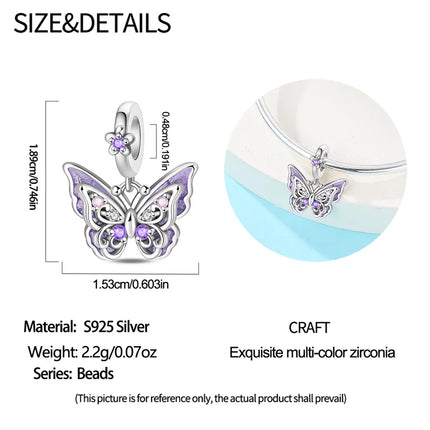 Bracelet Women Accessories Vintage Butterfly 925 Sterling Charm - Bracelet - Bamoer - Mad Fly Essentials