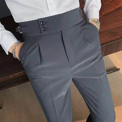 Men Classic Business Casual Suit Pants - Mad Fly Essentials