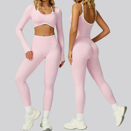 Activewear Set 2pc Pink Gym Yoga Workout Fitness Set - Activewear Set - Bessmini - Mad Fly Essentials
