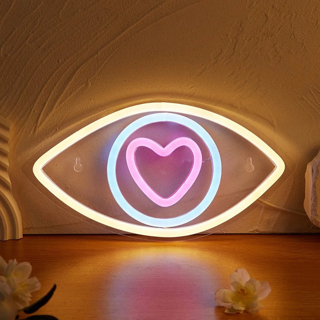 Love Eye USB LED Neon Sign Decor