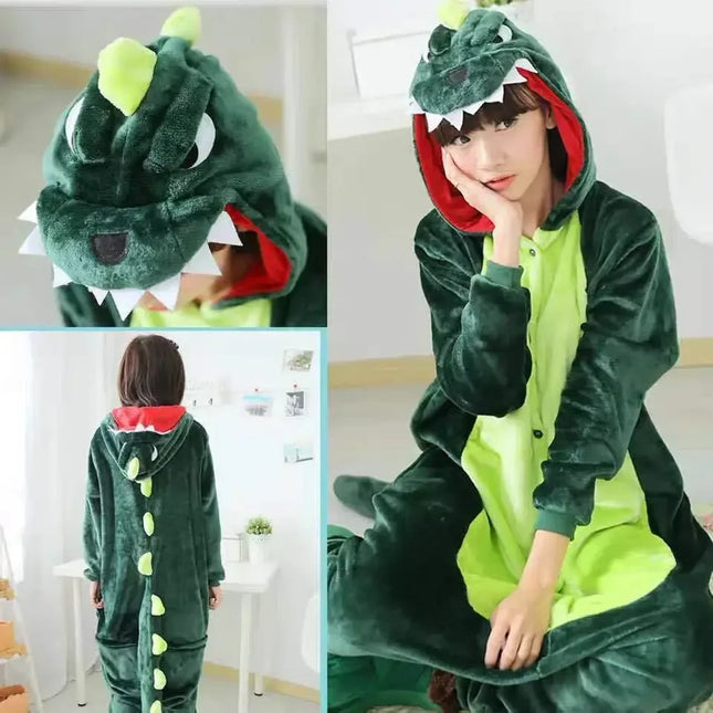 Women Funny Cartoon Dinosaur Unicorn Cosplay Pajama Set