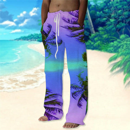 Men Palm Tree Beach S-3XL Holiday Pants - Men's Fashion Mad Fly Essentials