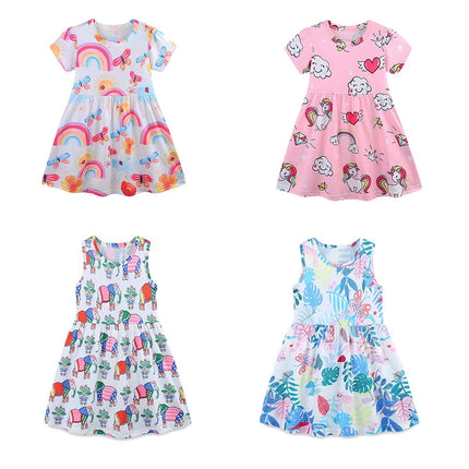 Girl Seasonal Wear 3-8T Summer Princess Birthday Heart Dresses - Girl Seasonal Wear - Jumping Meters - Mad Fly Essentials