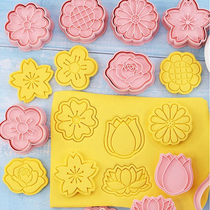 Kitchen 8pc 3D Flower Baking DIY Cookie Cutters