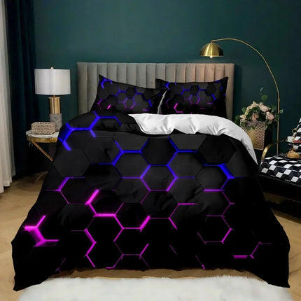 Duvet Set Home 3D Optical Illusion Bedding Set - Duvet Set - Benli White - Mad Fly Essentials
