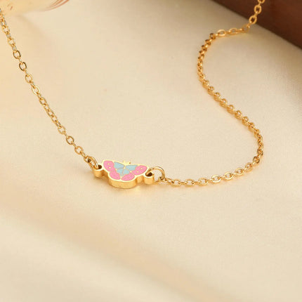 Necklace Baby Kids Gold Plated Butterfly Stainless Jewelry - Necklace - Konminry - Mad Fly Essentials
