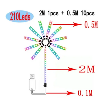 LED Night Light Fireworks RGB Dream Meteor Lamp - LED Night Light - LiHangStar - Mad Fly Essentials