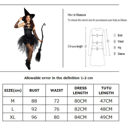 Women Black Gothic Witch Cosplay Costume - Mad Fly Essentials