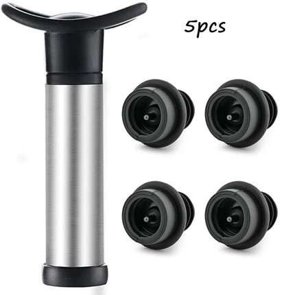 Kitchen Essentials Stainless Wine Stopper Vacuum Pump - Kitchen Essentials - Vankood - Mad Fly Essentials