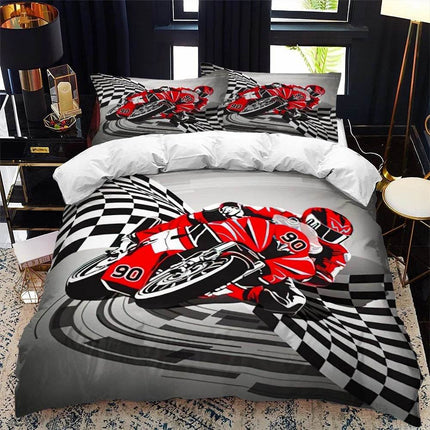 Space Kids Room Motorcycle Bedding Duvet Set - Mad Fly Essentials