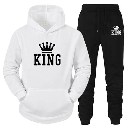 Men Women White Black King Queen Tracksuit - Mad Fly Essentials