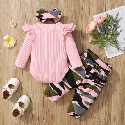 Baby Girl 0-18M Camouflage 3pc Set