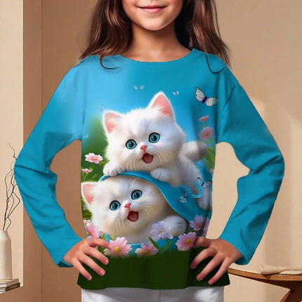 Shirt Baby Girl 3D Unicorn Cat Animal Tops - Shirt - DXTON - Mad Fly Essentials