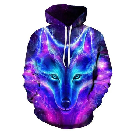 3D Hoodies Men Animal Wolf Blue Sweatshirt Hoodies - 3D Hoodies - TrendSetter - Mad Fly Essentials