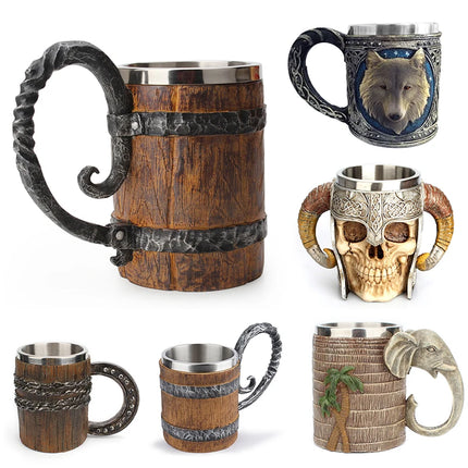 Coffee Mug 600ml Stainless Dragon Snake Animal Beer Mug - Coffee Mug - Medieval Decor - Mad Fly Essentials