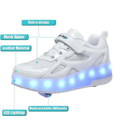 Kids LED Incline Roller Skate Sneakers - Mad Fly Essentials
