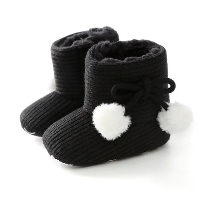 Baby Girls Floral Fluffy 0-18M Winter Snow Boots