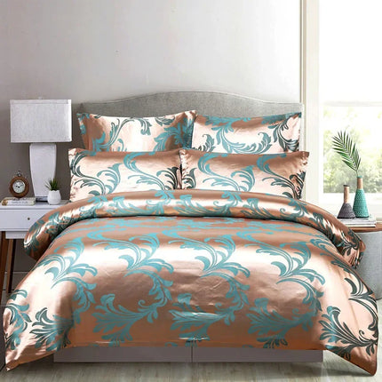Duvet Set European Jacquard Satin Bedding Set - duvet set - home deluxe - Mad Fly Essentials