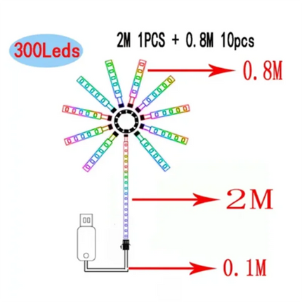 LED Night Light Fireworks RGB Dream Meteor Lamp - LED Night Light - LiHangStar - Mad Fly Essentials