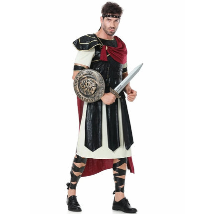 Men Ancient Roman Spartan Warrior Gladiator Halloween Costume