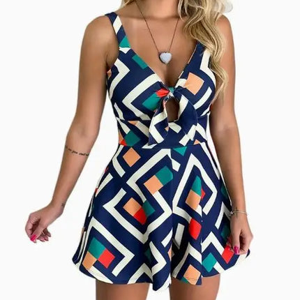Mini Dress Women European Halter Leopard Dress - Mini Dress - Aibo Carla - Mad Fly Essentials