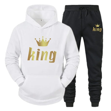 Tracksuit Men Women White Black King Queen Tracksuit Set - Tracksuit - Vipol - Mad Fly Essentials