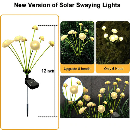 LED Landscape Light Solar Jellyfish Mushroom Outdoor Floral Lawn Lamp - Vecli - LED Landscape Light - Mad Fly Essentials