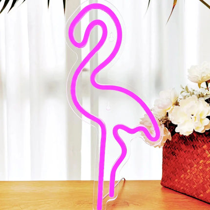 Wall Decor LED Neon Flamingo USB Bedroom Wall Signs - Wall Decor - Darhyn - Mad Fly Essentials