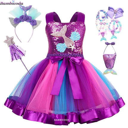 Girl Seasonal Wear Mermaid Cosplay Costume Dress - Girl Seasonal Wear - Cecheetah - Mad Fly Essentials