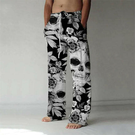 Men's 3D Geometric Drawstring Beach Casual Pants - Men's Fashion Mad Fly Essentials
