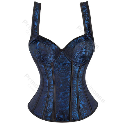 Corset Women Strap Polka Jacquard Gothic Bustier - Corset - Elsvios - Mad Fly Essentials
