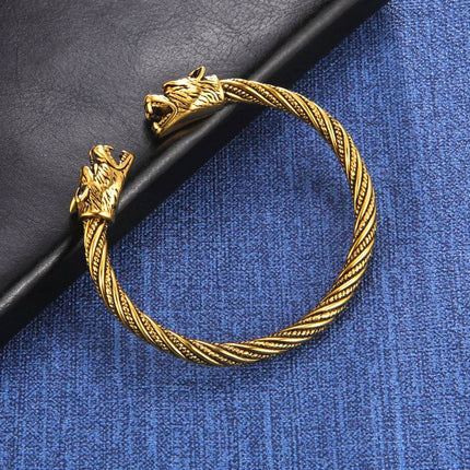 Men Viking Medieval Wolf Norse Bracelet - Mad Fly Essentials