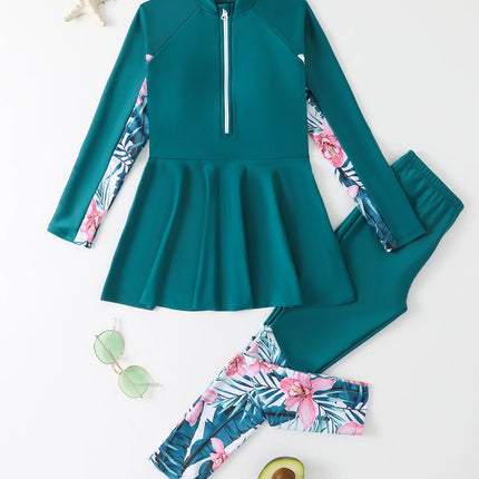 Swimwear Set Girl Long Sleeve 2pc Kids Swimsuit - Swimwear Set - Asheywr - Mad Fly Essentials
