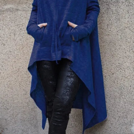 Hoodies Women Fashion Irregular Hem Long Pullover - Hoodies - Adogirl - Mad Fly Essentials