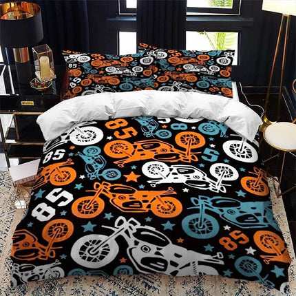 Space Kids Room Motorcycle Bedding Duvet Set - Mad Fly Essentials