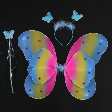 Costume Set 4pc LED Fairy Butterfly Girl Costumes - Costume Set - Bear Leader - Mad Fly Essentials